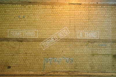 Lawrence Weiner, Something tunred into a thing