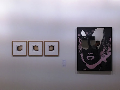 Miroslaw Balka and Douglas Gordon at Dvir Gallery's booth, Art Basel 2012
