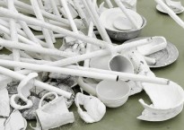 Etti Abergel  A Hundred Beats, 2011 (detail) Industry porcelain, metal wires, plaster, gesso, plaster bandages, sticks Dimensions variable