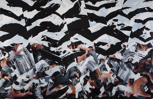 Guy Avital Crows Over 2012 Acrylic and Collage on Canvas 190x294cm (1)