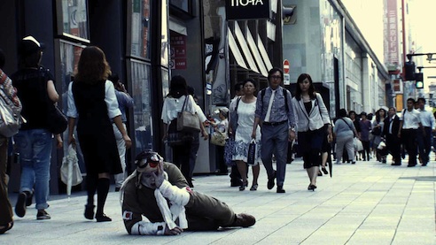 Meiro Koizumi, Voice of a Dead Hero, 2010 Still from a Performance- Video, 15 min.